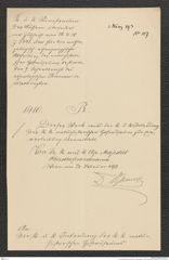 k.k. naturhistorisches Hofmuseum, Intendanzakten 1885-1896 (Hauer), Aktenzahl Z.107/1893, Seite 1